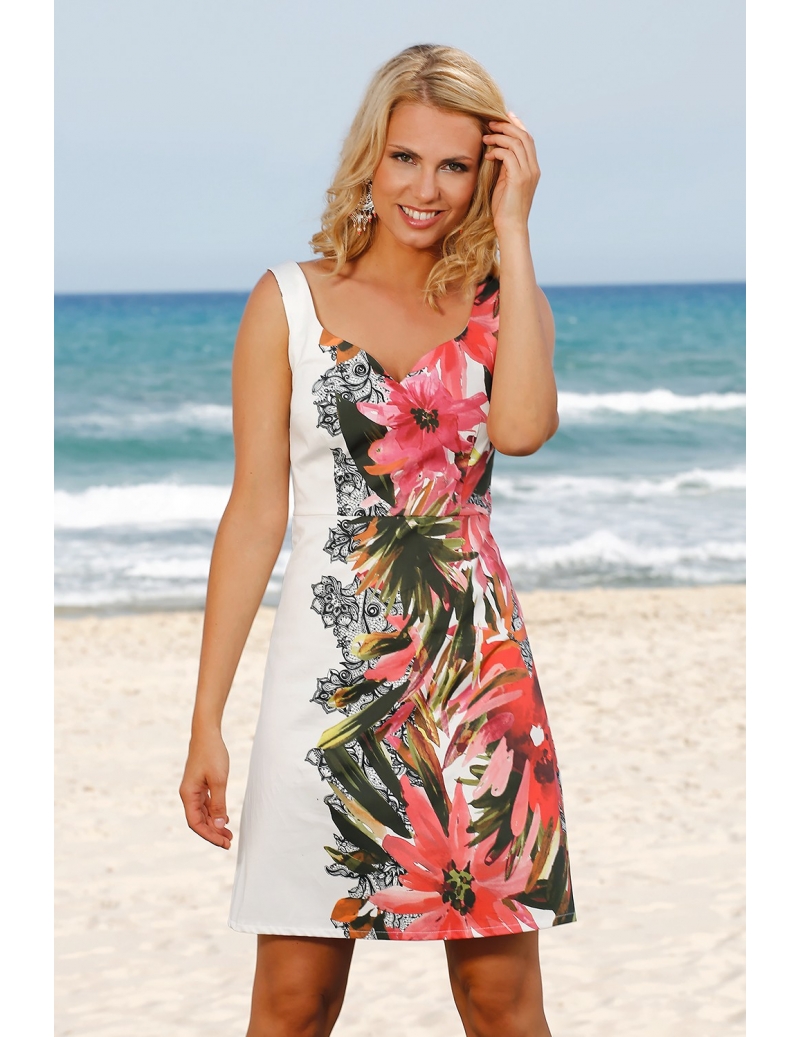 Anaïs Robe d'été à fleurs, coupe fluide et légère