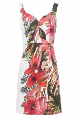 ROBE LÉGÈREMENT EVASÉE IMPRIMÉ FLEURI