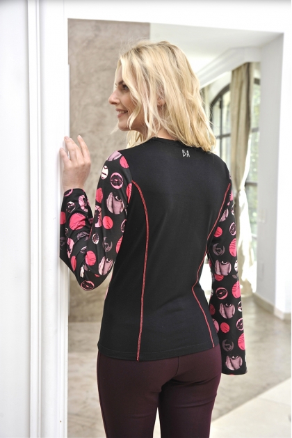 GILET ZIPPE MOTIF FANTAISIE ROSE MODE FEMME CASUAL POP
