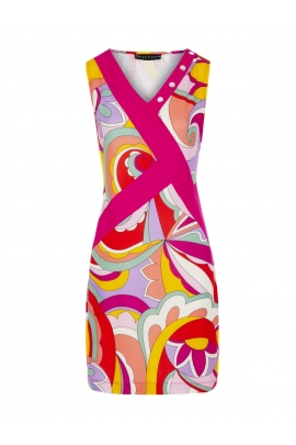 Robe été colorée psychedelique rose femme chic Birkin