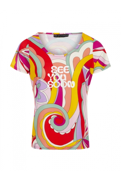 Tshirt psychedelique mode femme style années 70 Tina