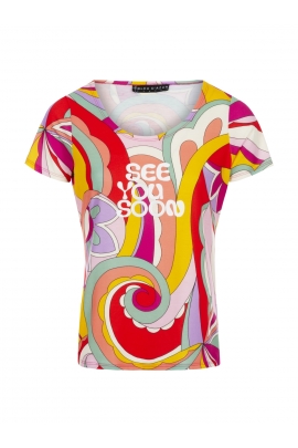 Tshirt psychedelique mode femme style années 70 Tina