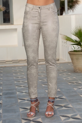 Pantalon sable irisé taille haute mode femme chic Diego