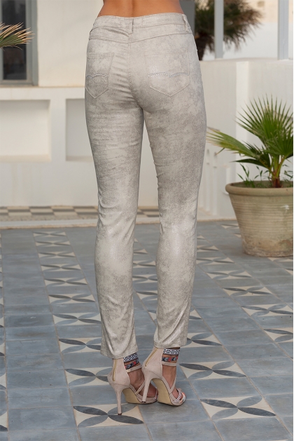 Pantalon sable irisé taille haute mode femme chic Diego