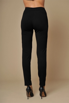 PANTALON BIMATIÈRE NOIR SIMILI SLIM HIVER FEMME LENA