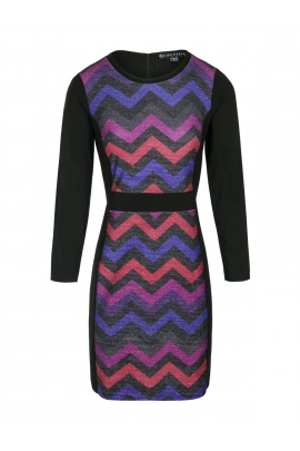 ROBE CHIC MAILLE IRISÉE COLORÉE MODE HIVER FEMME ZAZA