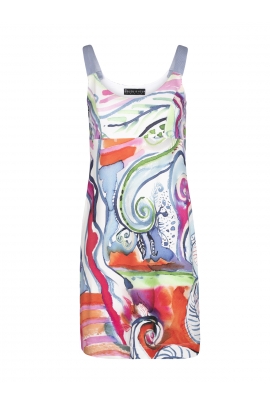 Robe bretelle droite colorée mode femme casual chic lucy