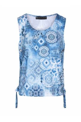 Top sans manche à nouer motif imprimé bleu evasion Chico