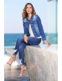 Veste courte été femme denim brut trouée et franges joe l Veste courte été femme denim brut trouée et franges joe l