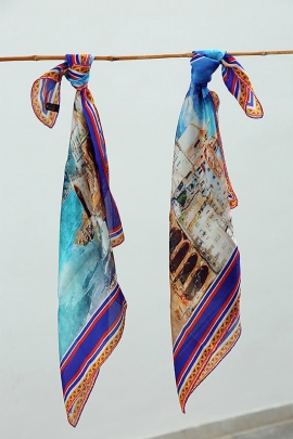 CARRE DE SOIE COMO CAPRI
