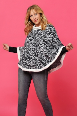PONCHO PIA LÉOPARD