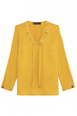 BLOUSE MUSIGNY SATIN MOUTARDE