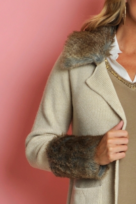 VESTE ANGELES BEIGE CHINÉ