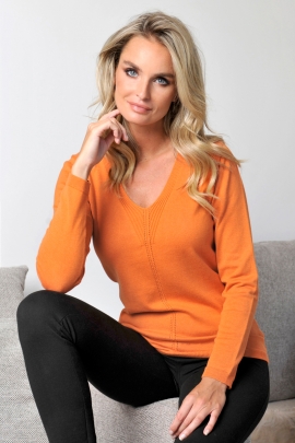 PULL HIVER MAILLE ORANGÉ ZILA TERRACOTTA