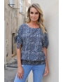 BLOUSE MANCHES COURTES IMRPIMÉ ANIMAL COUPE CONFORT SMOCKÉE MAMBA