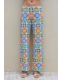 PANTALON ÉTÉ JERSEY FLUIDE IMPRIMÉ COLORÉ NAPLES