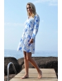 ROBE COUPE EMPIRE BOHÈME MOTIF FLEURI MYKONOS