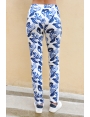 PANTALON SLIM SPORT-CHIC IMPRIMÉ TROPICAL FLORIDE