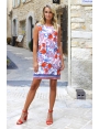 ROBE ETE DROITE VISCOSE IMPRIME CACHEMIRE FLEURI AGATHE