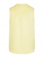 TOP JAUNE SATIN GAUFRÉ COL TUNISIEN SIENNE