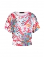 TSHIRT BLOUSANT TIE & DYE ROSE TAILLE ELASTIQUÉE ABACO