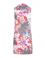 ROBE CASUAL JERSEY IMPRIMÉ TIE AND DYE ROSE COL CHEMISE ZIPPÉ NASSAU