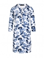 ROBE DROITE MILANO LEGER IMPRIME TROPICAL BLEU PANAMA