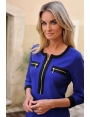 Robe droite milano bleu noir coupe sport chic Bradford