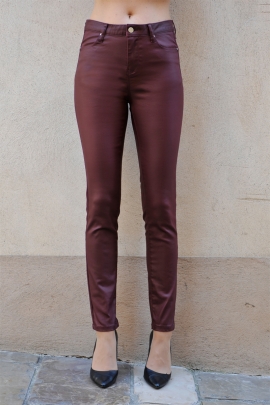 Pantalon bordeaux enduit femme Fergus BLEU D'AZUR