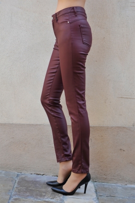 Pantalon bordeaux enduit femme Fergus BLEU D'AZUR