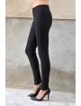 Pantalon noir galbant femme taille haute élastique Omega BLEU D'AZUR
