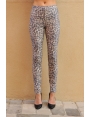 Pantalon femme slim léopard taille haute legging Polly BLEU D'AZUR