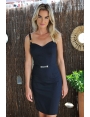 ROBE NOIR ÉTÉ CHIC COTON FIN CARLTON BLEU D'AZUR