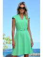 ROBE ÉTÉ CHIC COCKTAIL CROISETTE VERTE