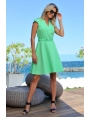 ROBE ÉTÉ CHIC COCKTAIL CROISETTE VERTE