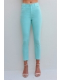 JEANS COTON STRETCH 7/8 FEMME RUSSELL BLEU CIEL BLEU D'AZUR