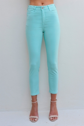 JEANS COTON STRETCH 7/8 FEMME RUSSELL BLEU CIEL BLEU D'AZUR