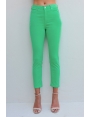 JEANS FEMME COTON STRETCH 7/8 RUSSELL VERT MENTHE BLEU D'AZUR