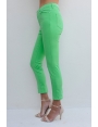 JEANS FEMME COTON STRETCH 7/8 RUSSELL VERT MENTHE BLEU D'AZUR