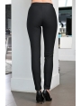 Pantalon hiver chic milano stretch taille haute noir Luis BLEU D'AZUR