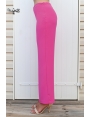 PANTALON FUCHSIA LARGE FEMME EN POLYESTER TAILLE HAUTE EZRA BLEU D'AZUR