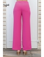 PANTALON FUCHSIA LARGE FEMME EN POLYESTER TAILLE HAUTE EZRA BLEU D'AZUR