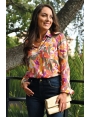 Chemise femme voile viscose été indien boutons doré Tonka BLEU D'AZUR