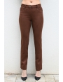 Pantalon hiver femme coupe droite suédine chocolat Yemaya BLEU D'AZUR