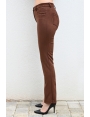 Pantalon hiver femme coupe droite suédine chocolat Yemaya BLEU D'AZUR