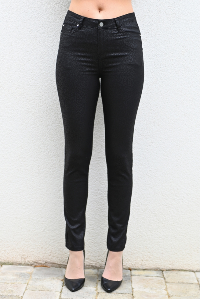 Pantalon hiver femme slim confort noir léopard Nikita BLEU D'AZUR