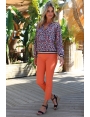BLOUSE SPORT CHIC FEMME VISCOSE LUREX IMPRIMÉ BLEU CORAIL FUCHSIA BLANC MEMPHIS BLEU D'AZUR
