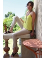 DÉBARDEUR FEMME CHIC FINE BRETELLE CITRON VERT LOLITA BLEU D'AZUR