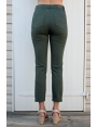 JEANS 7/8 FEMME ÉTÉ COTON STRETCH KAKI TAILLE HAUTE PAULA BLEU D'AZUR