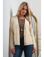 Gilet court pour femme encolure V grosse maille Basil BLEU D'AZUR